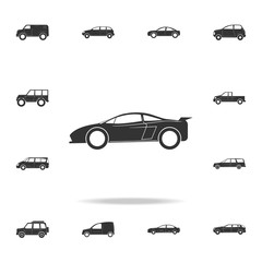 sports car icon. Detailed set of cars icons. Premium graphic design. One of the collection icons for websites, web design, mobile app