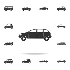 hatchback car icon. Detailed set of cars icons. Premium graphic design. One of the collection icons for websites, web design, mobile app