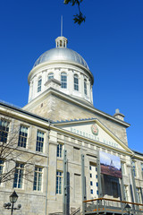 Fototapeta na wymiar Bonsecours Market (Marche Bonsecours) is a Renaissance Revival style building built in 1844 in Old town Montreal, Quebec, Canada.