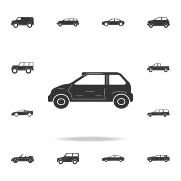 Small hatchback car icon. Detailed set of cars icons. Premium graphic design. One of the collection icons for websites, web design, mobile app