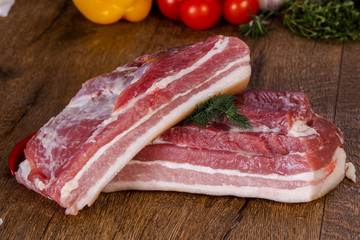 Raw pork meat