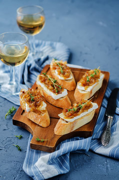 Bacon Onion Marmalade Brie Crostini