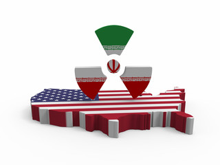 Iranian Nuclear Deal and the USA 3D Render © ThorstenSchmitt