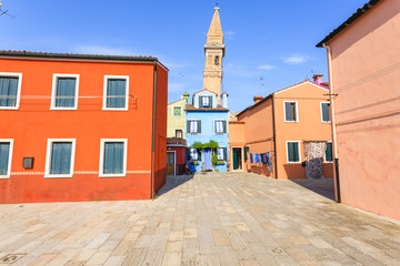 Traditional Burano colored houses, Venice