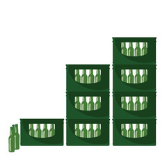 beer in green crate illustration