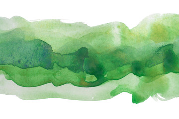 green aquarelle strip background multi-layer brushstroke uneven edges