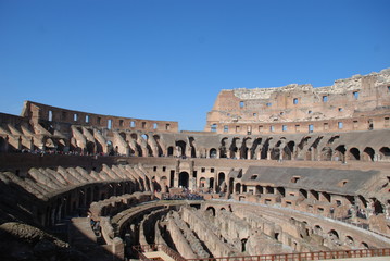 Fototapeta na wymiar Colosseum; historic site; amphitheatre; landmark; ancient history