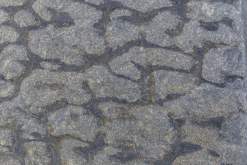 The texture of a river boulder