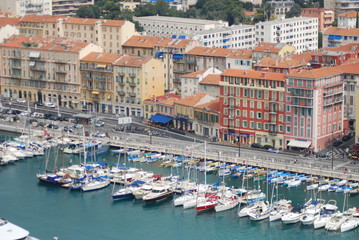 Fototapeta na wymiar Port of Nice; marina; harbor; water transportation; port