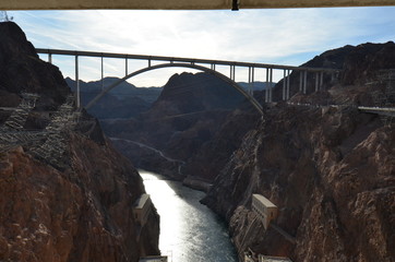  Hoover Dam; dam; water; bridge; sky