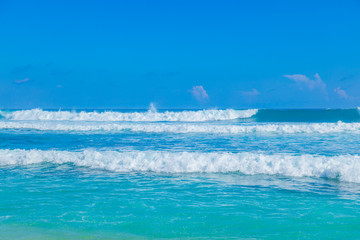 Exotic blue tropical ocean / sea tropical scenery.