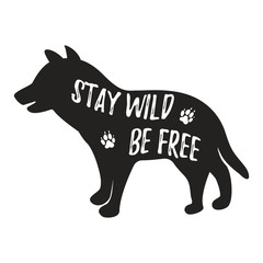 Wolf vintage logo template with text