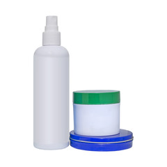 Composition of cosmetic bottle and tubes