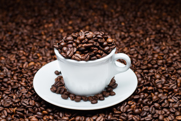 coffee cup grain top view