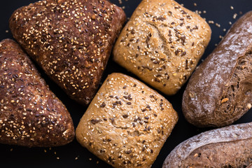 bread with cereals. healthy nutrition
