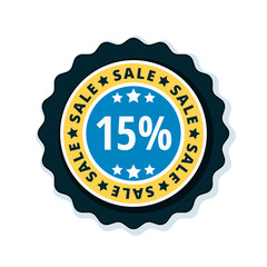 15% Sale label illustration
