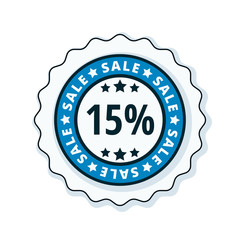 15% Sale label illustration