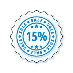 15% Sale label illustration