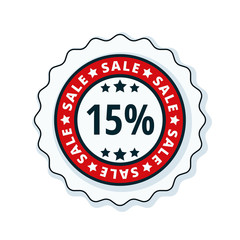 15% Sale label illustration