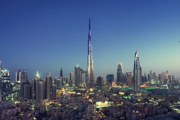 Wall murals Burj Khalifa Dubai skyline, United Arab Emirates