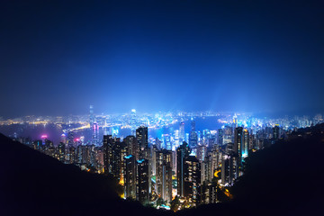 Obraz premium Hong kong from the Victoria peak