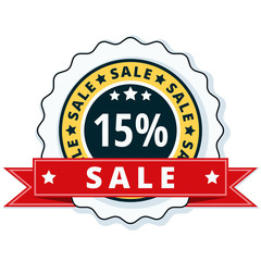 15% Sale label illustration