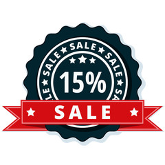 15% Sale label illustration