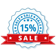 15% Sale label illustration