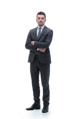portrait in full growth. a modern businessman