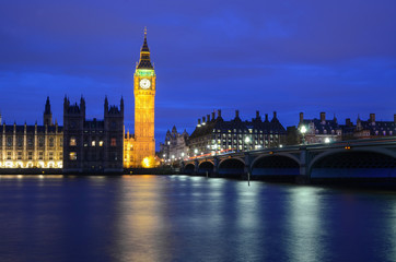 Fototapeta na wymiar Big Ben, Houses of Parliament, London, England, uk