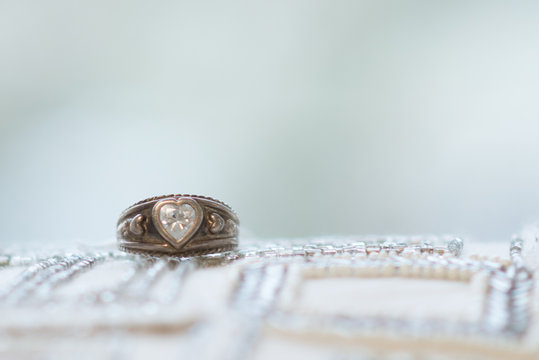 Wedding Ring On A Pillow 
