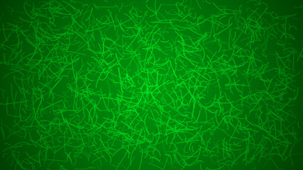 Abstract light background of curves or scratches in green colors.