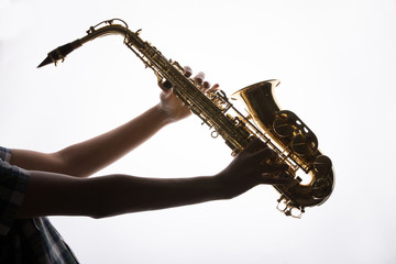 close up of the saxophone