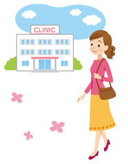 産婦人科に通う女性