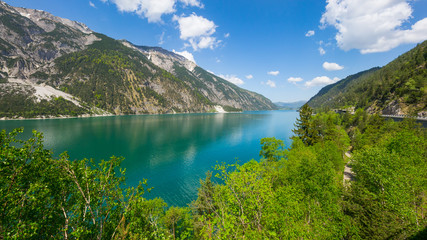 Fototapeta na wymiar Lake Achensee, Tirol, Austria, on a sunny spring day