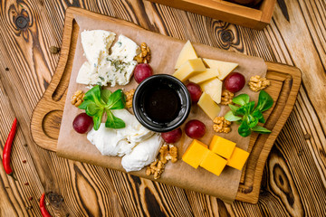 Cheese plate italian food