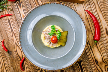 Stroganoff on a plate
