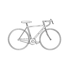 Isolated bicycle sketch