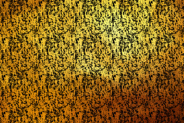 Golden shiny, glittering texture pattern on black background for print and design.