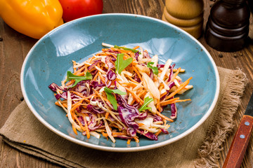 coleslaw salad with cabbage and carrots