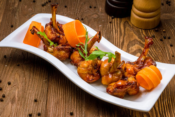 chicken wings in barbecue sauce