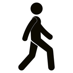 figure human walking silhouette avatar vector illustration design