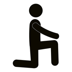 figure human knees silhouette avatar vector illustration design