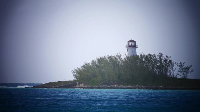 Splashing waves and the lighthouse