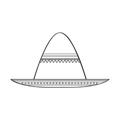 Traditional mexican hat sketch
