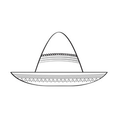 Traditional mexican hat sketch