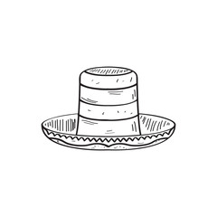 Traditional mexican hat sketch
