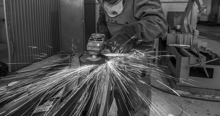 man working on mechanic workshop