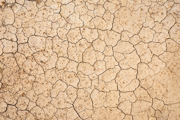 Brown dry soil or cracked ground texture background.