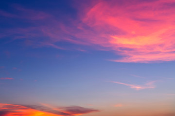 Fototapeta premium blue sky background texture with white clouds sunset.